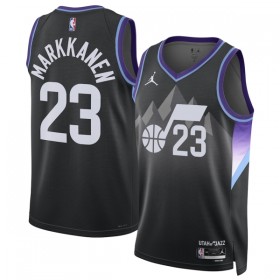 Camiseta Hombre Utah Jazz Lauri Markkanen 2025-26 Jordan Statement Edition Negro Swingman